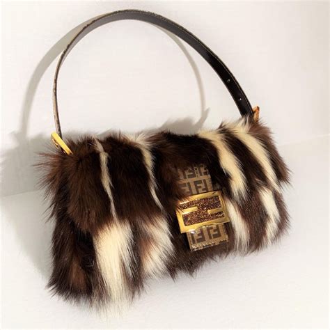 baguette fendi fur|fendi baguette second hand.